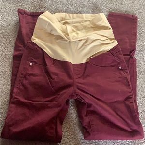 Cranberry colored Jeggings